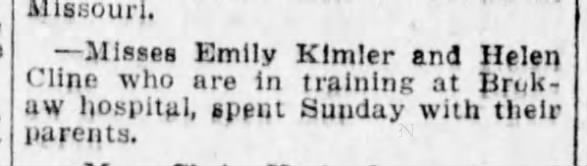 Emily Kinder training to be a nurse?